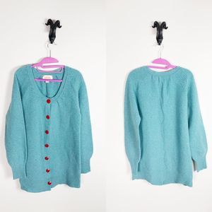 Lia Molly New Orleans Blue Lambs Wool Cardigan
